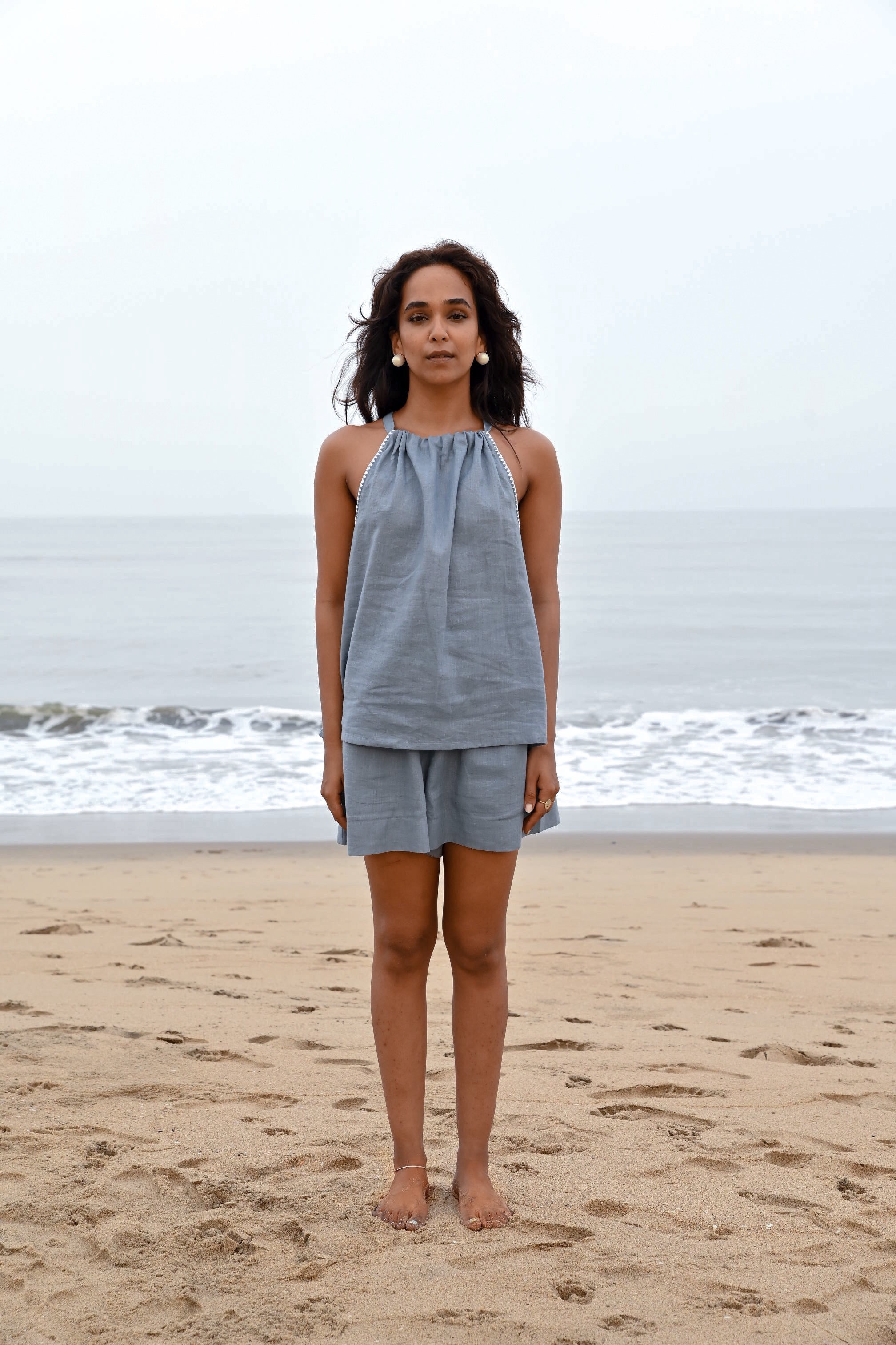 Odessa Elasticated Shorts - Blue