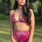 High Waist and High Coverage Bikini Bottom - Candy Wave