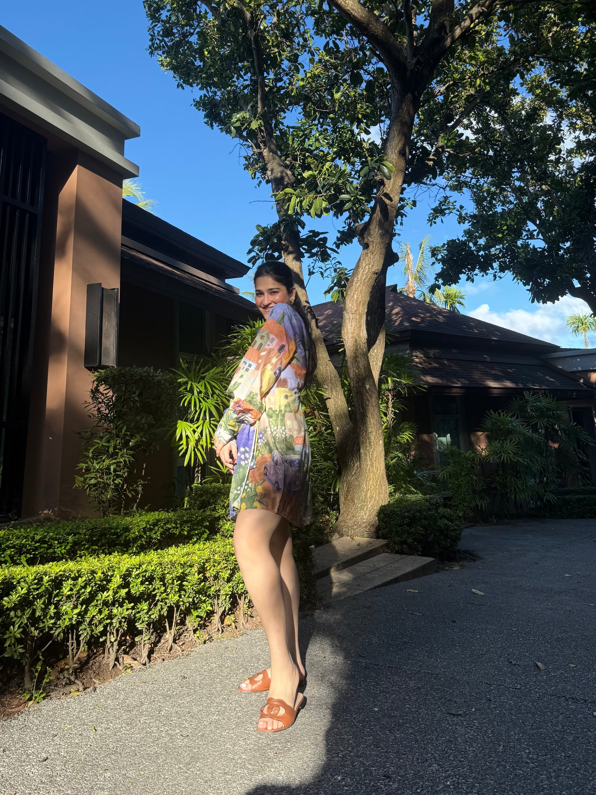 Sundown Dress in Coastal Serenade Print