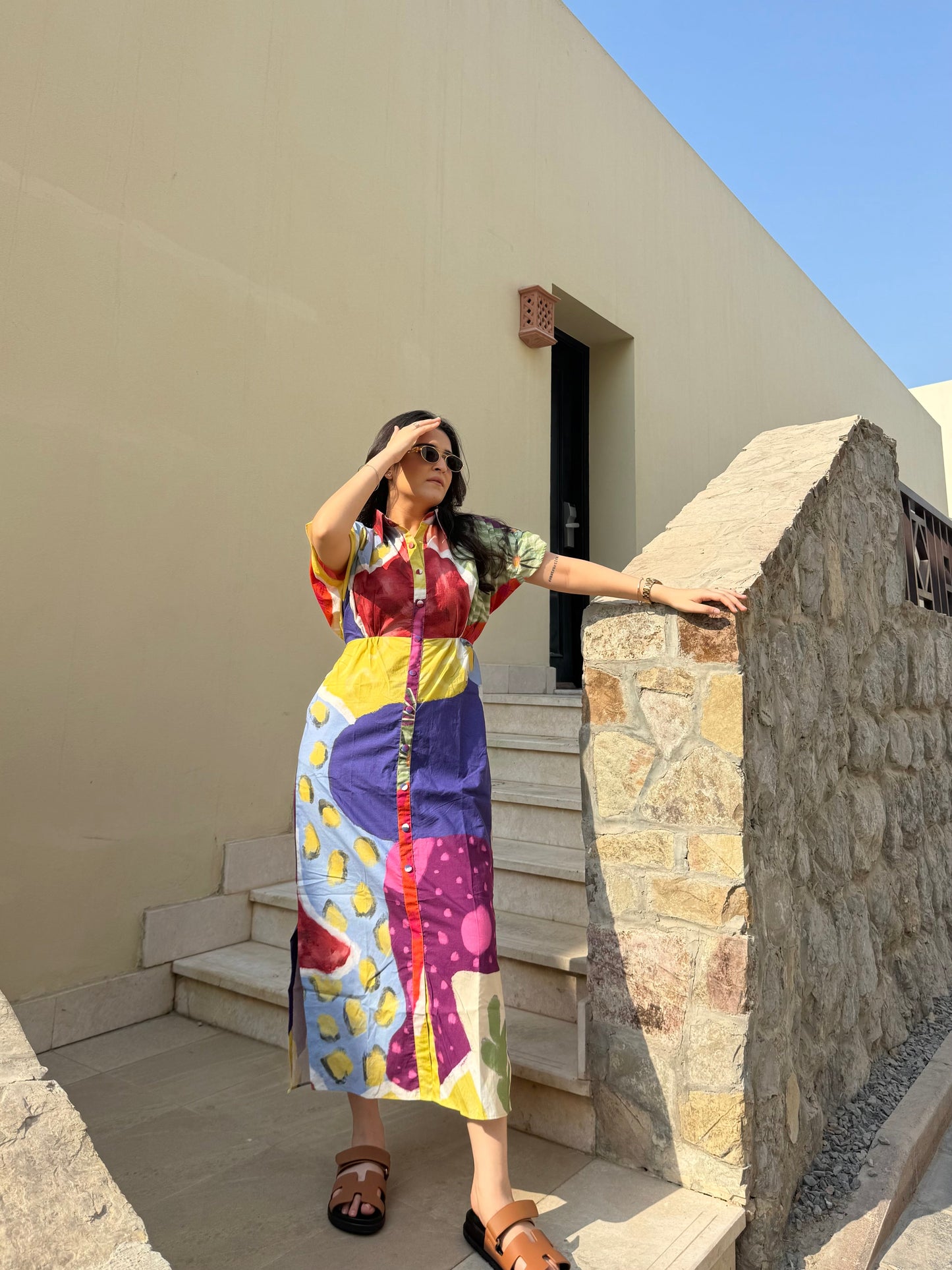 Alessia Dress in Florentine Mosaic Print