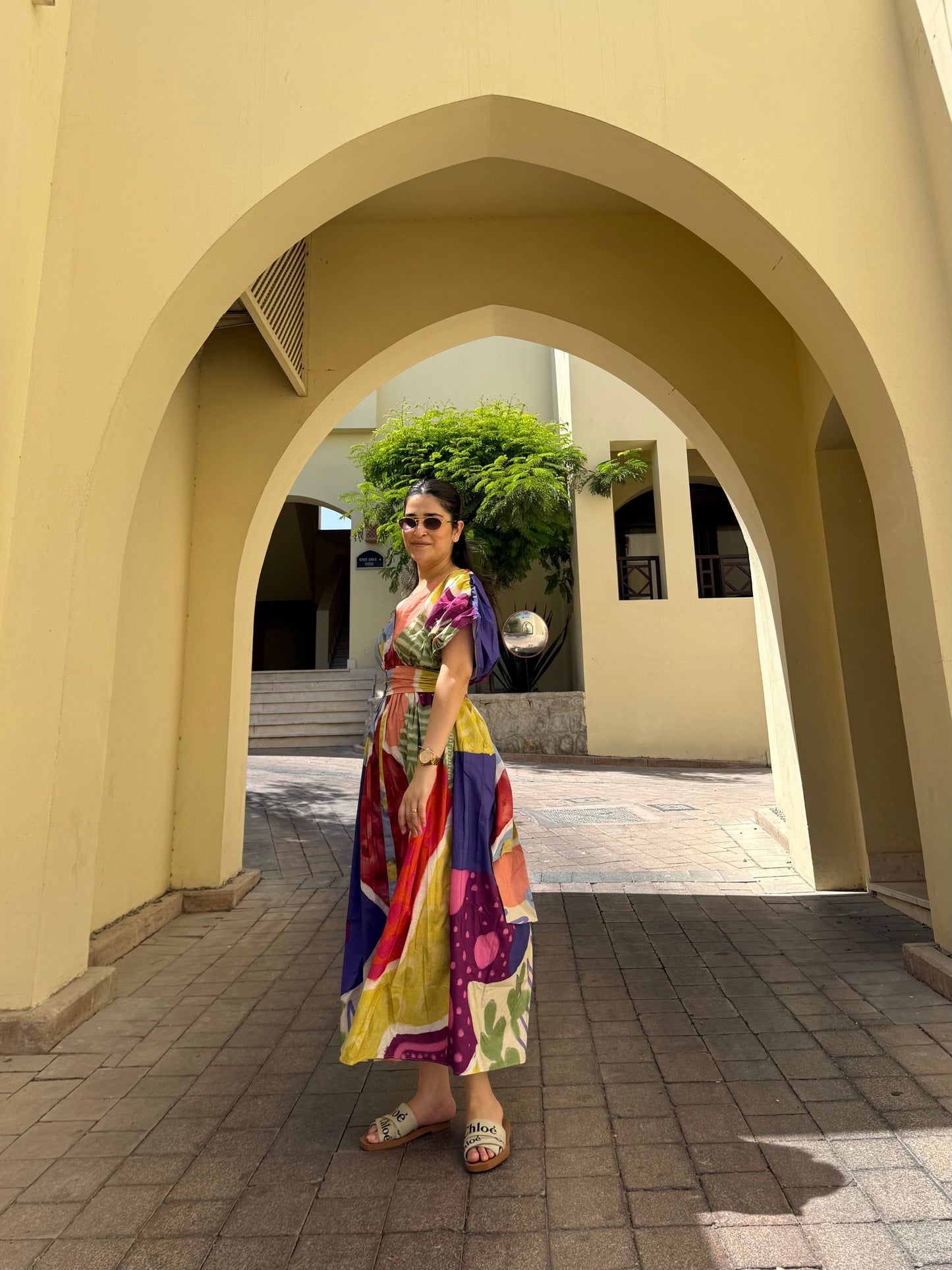 Juno Dress in Florentine Mosaic Print