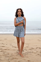 Odessa Elasticated Shorts - Blue