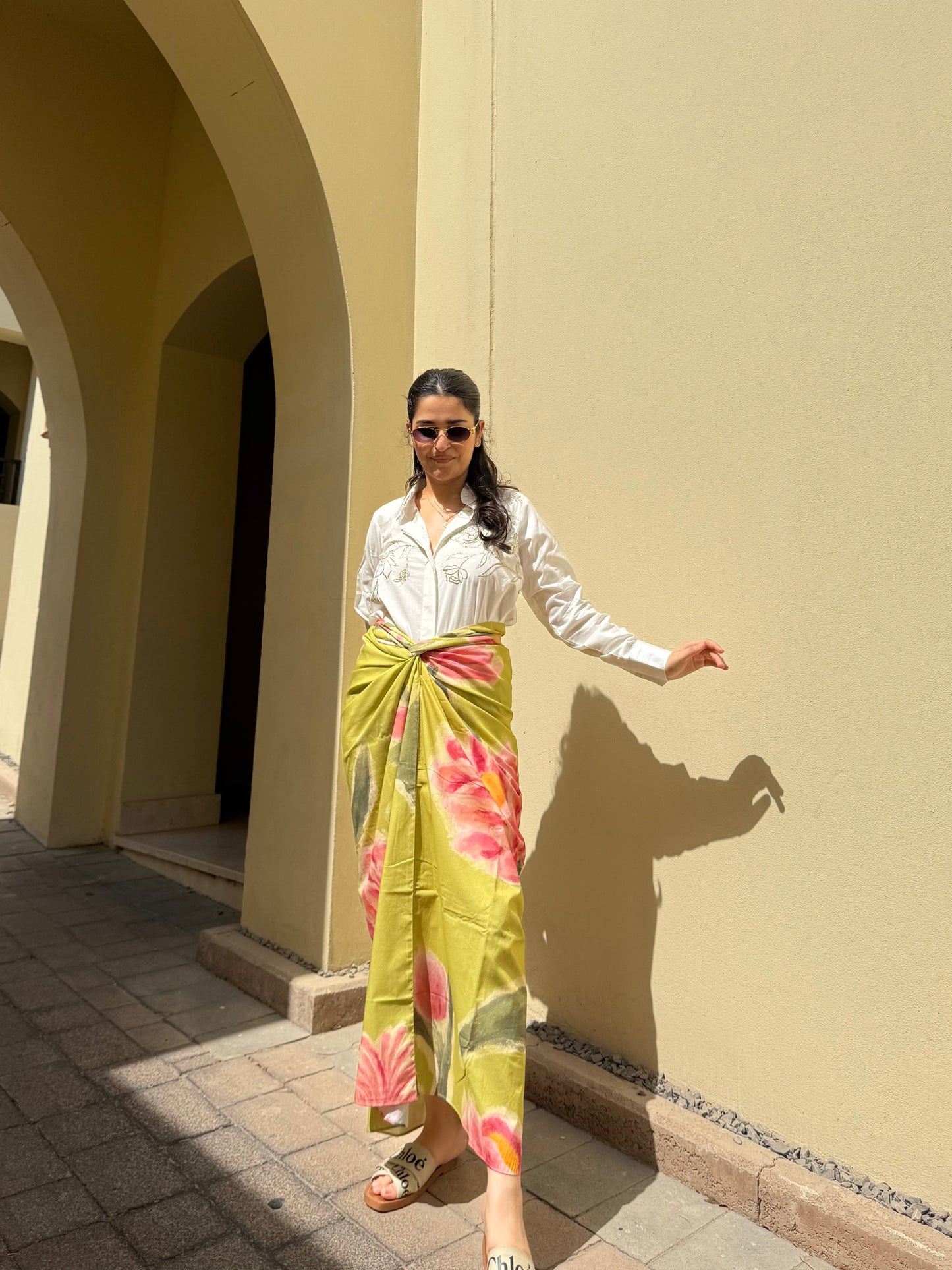 Nadia Set in Tuscan Olive Print