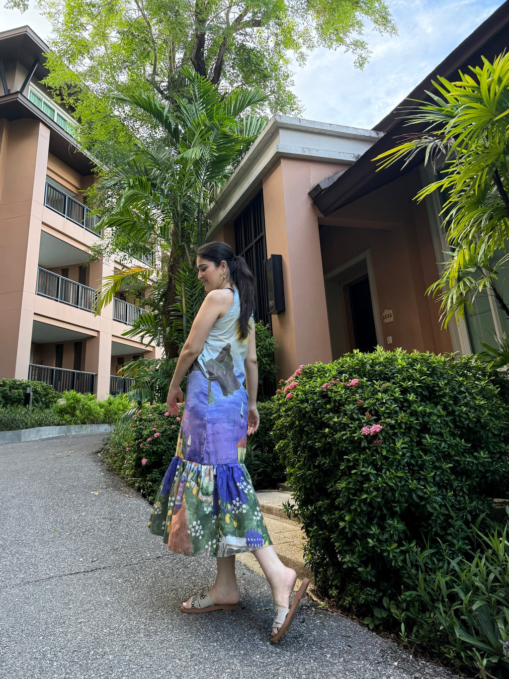 Alba Dress in Coastal Serenade Print