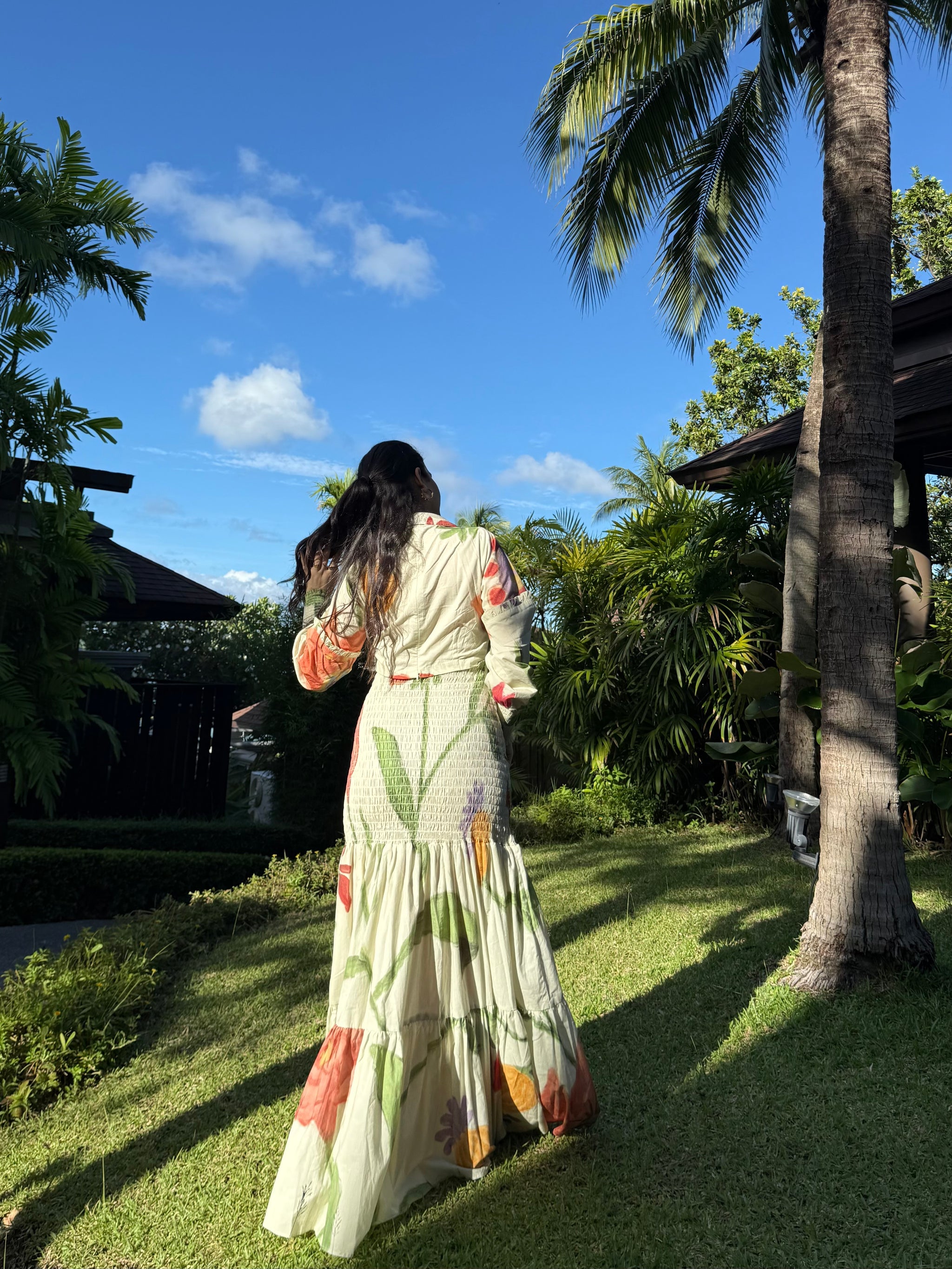 Azzurra Dress in Sorrento Bloom Print (Butter Yellow)