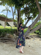 Selene Dress in Sorrento Bloom Print (Endless Blue)