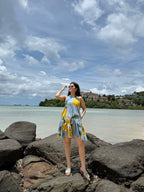 Positano Dress in Limoncello Print