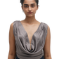 GREY COWL TOP