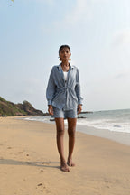 Jade String Shirt - Blue