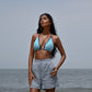Willow Darted Shorts - Blue
