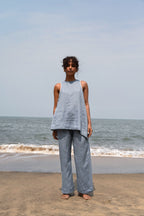 Eri Elasticated Pants - Blue