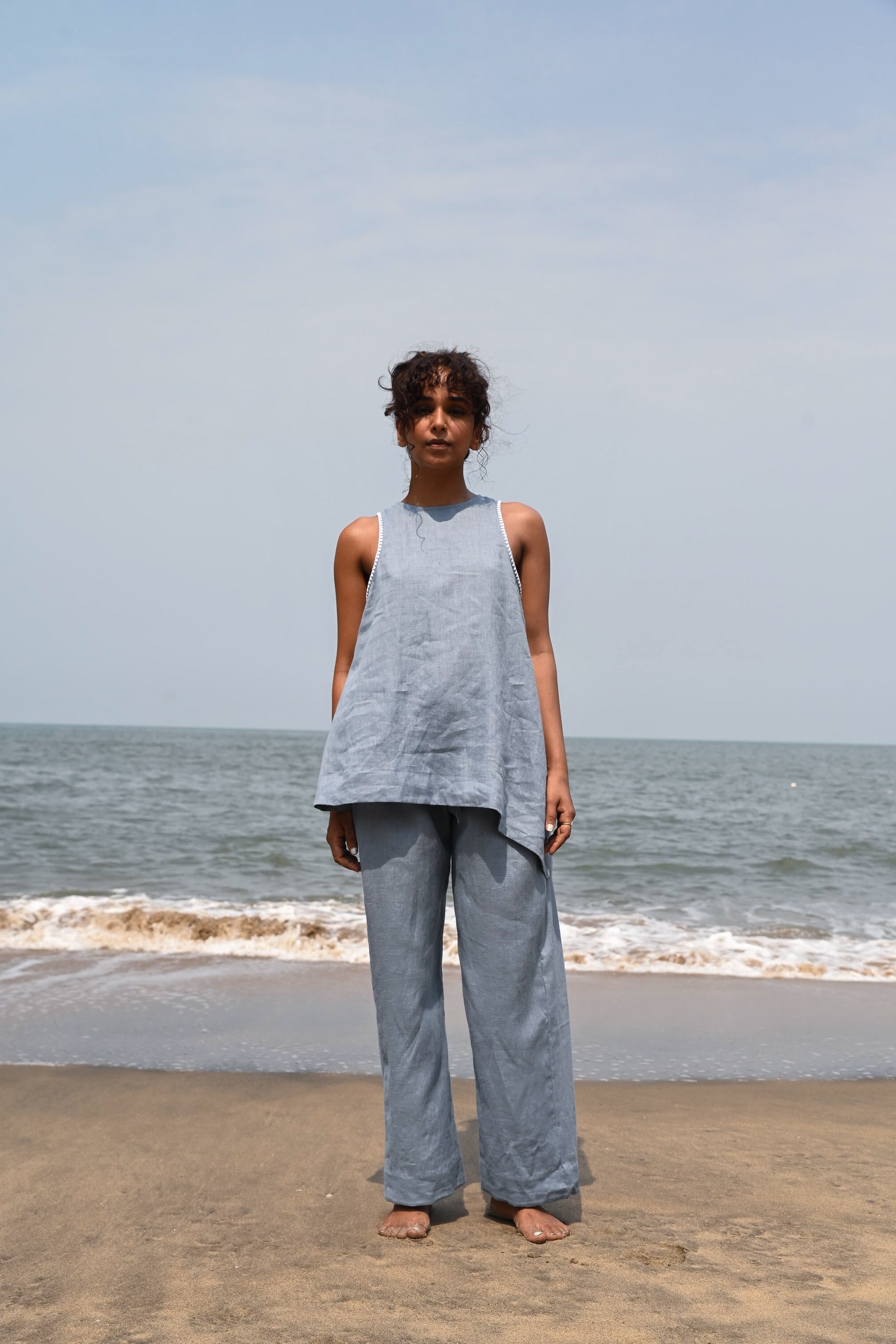 Eri Elasticated Pants - Blue