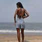 Willow Darted Shorts - Blue