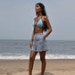 Willow Darted Shorts - Blue