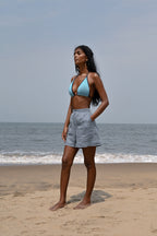 Willow Darted Shorts - Blue