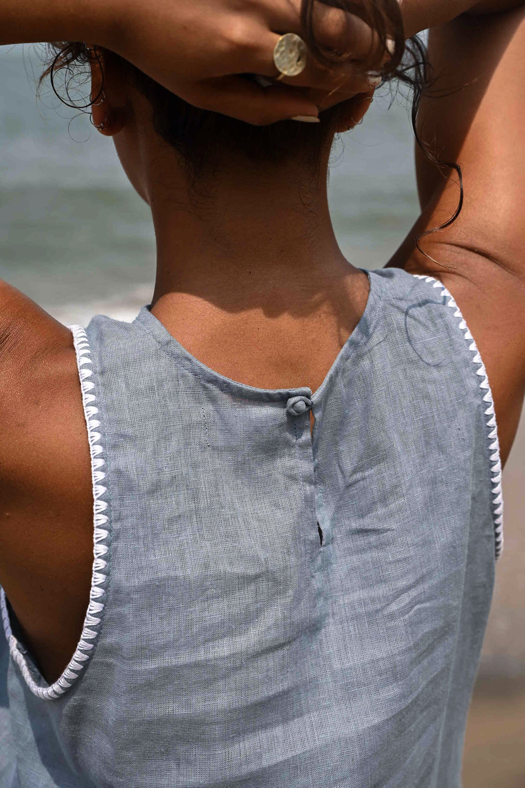 Lauren Halter Asymmetrical Top - Blue