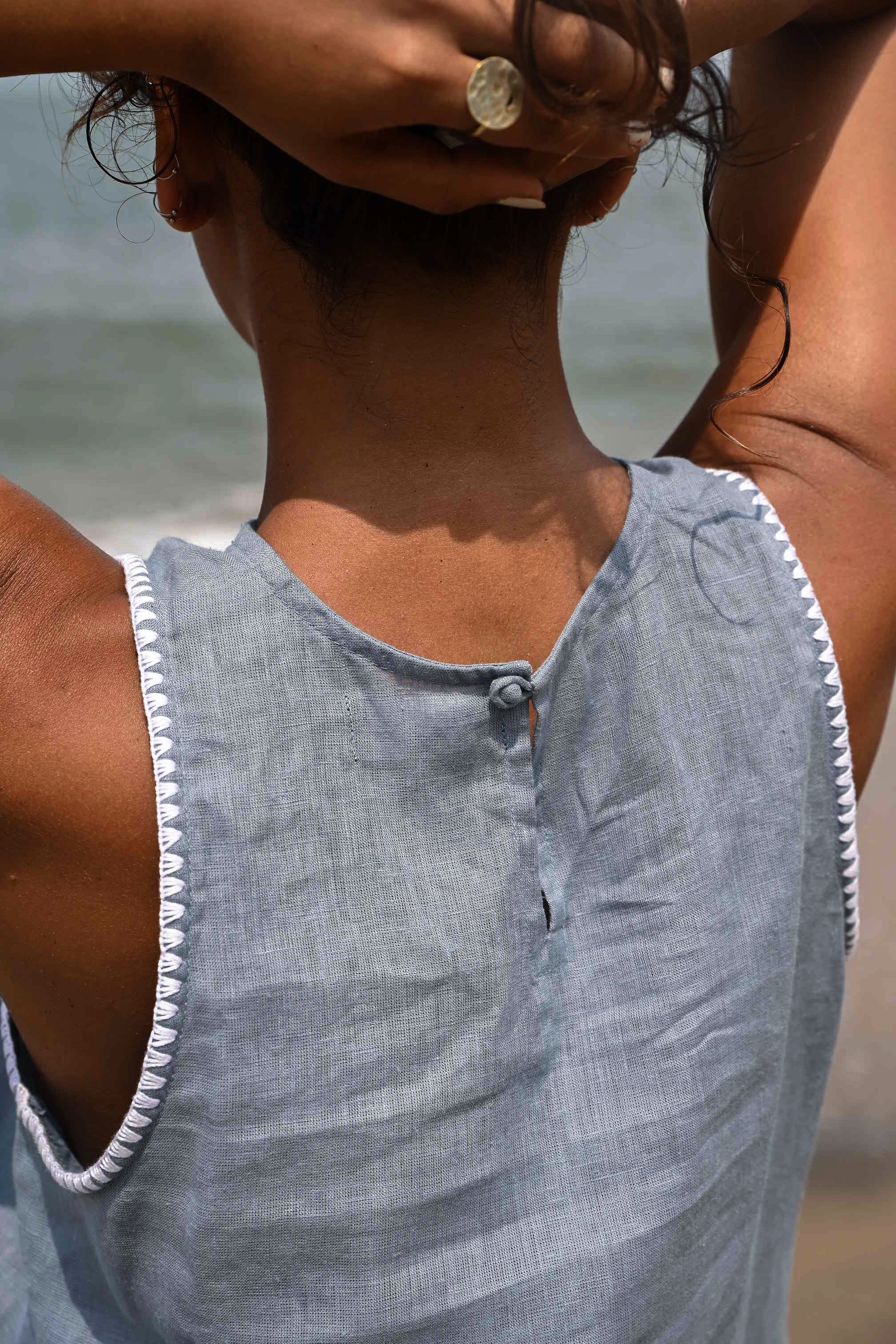 Lauren Halter Asymmetrical Top - Blue