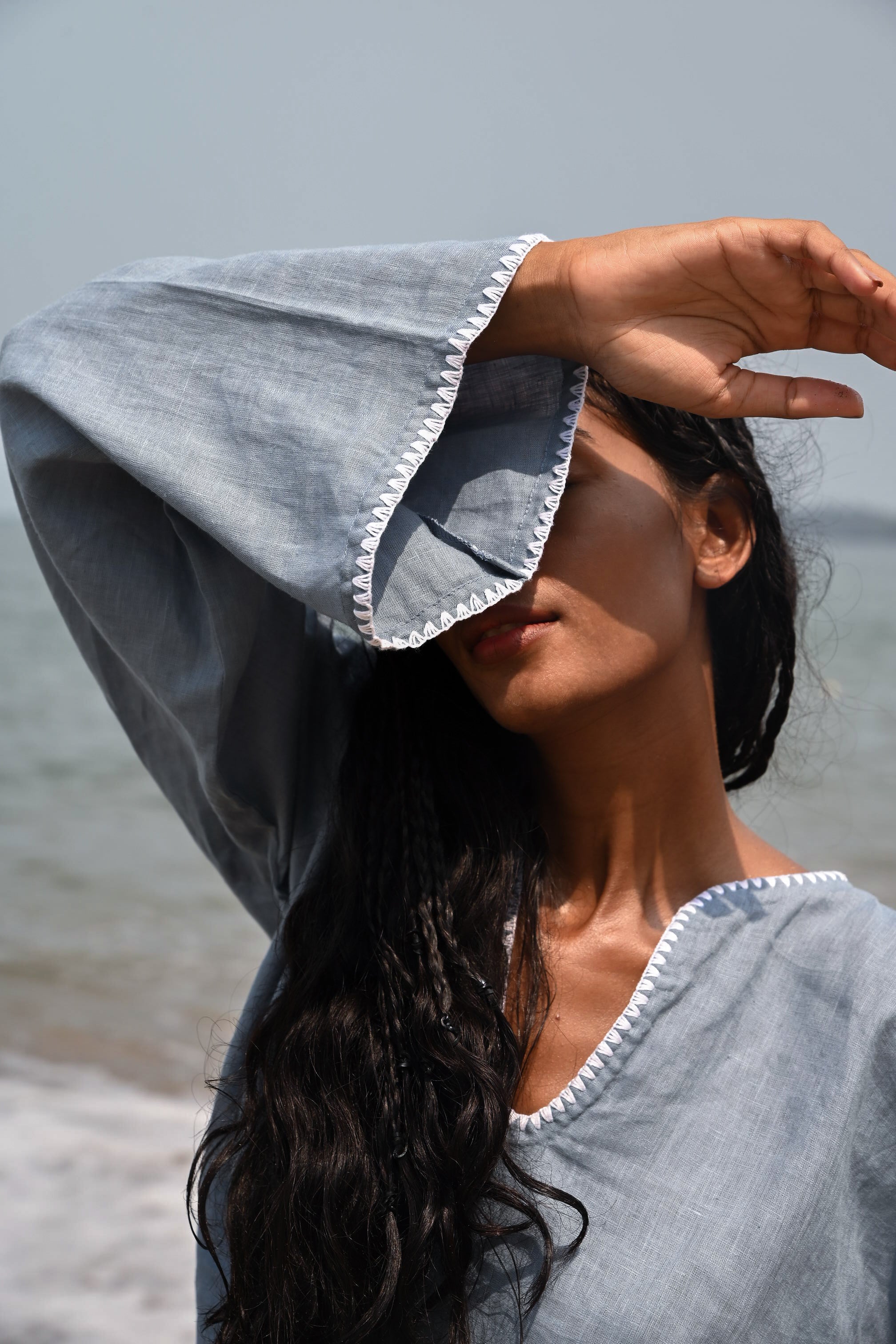 Arlo Long Sleeves Top - Blue