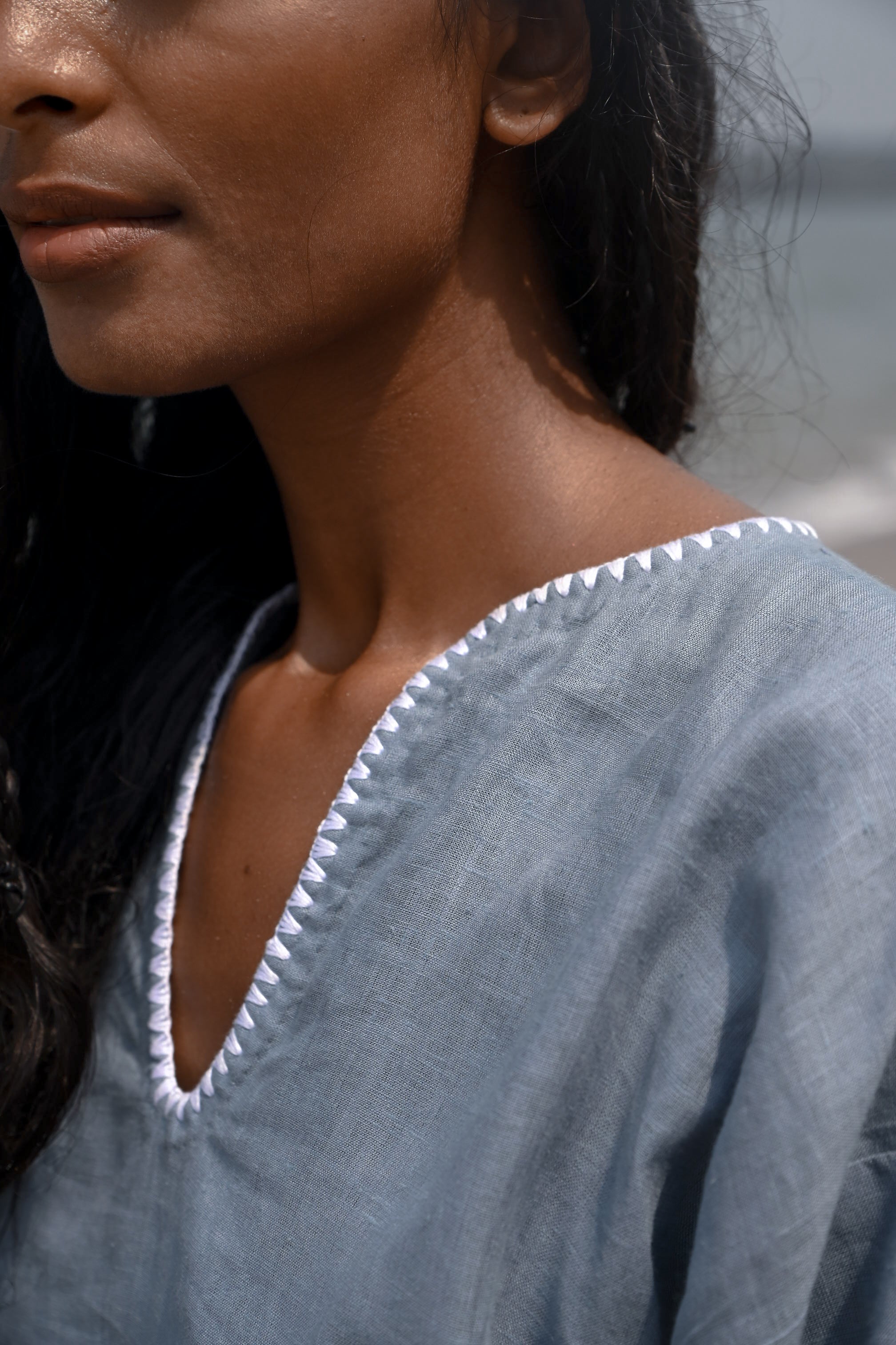 Arlo Long Sleeves Top - Blue