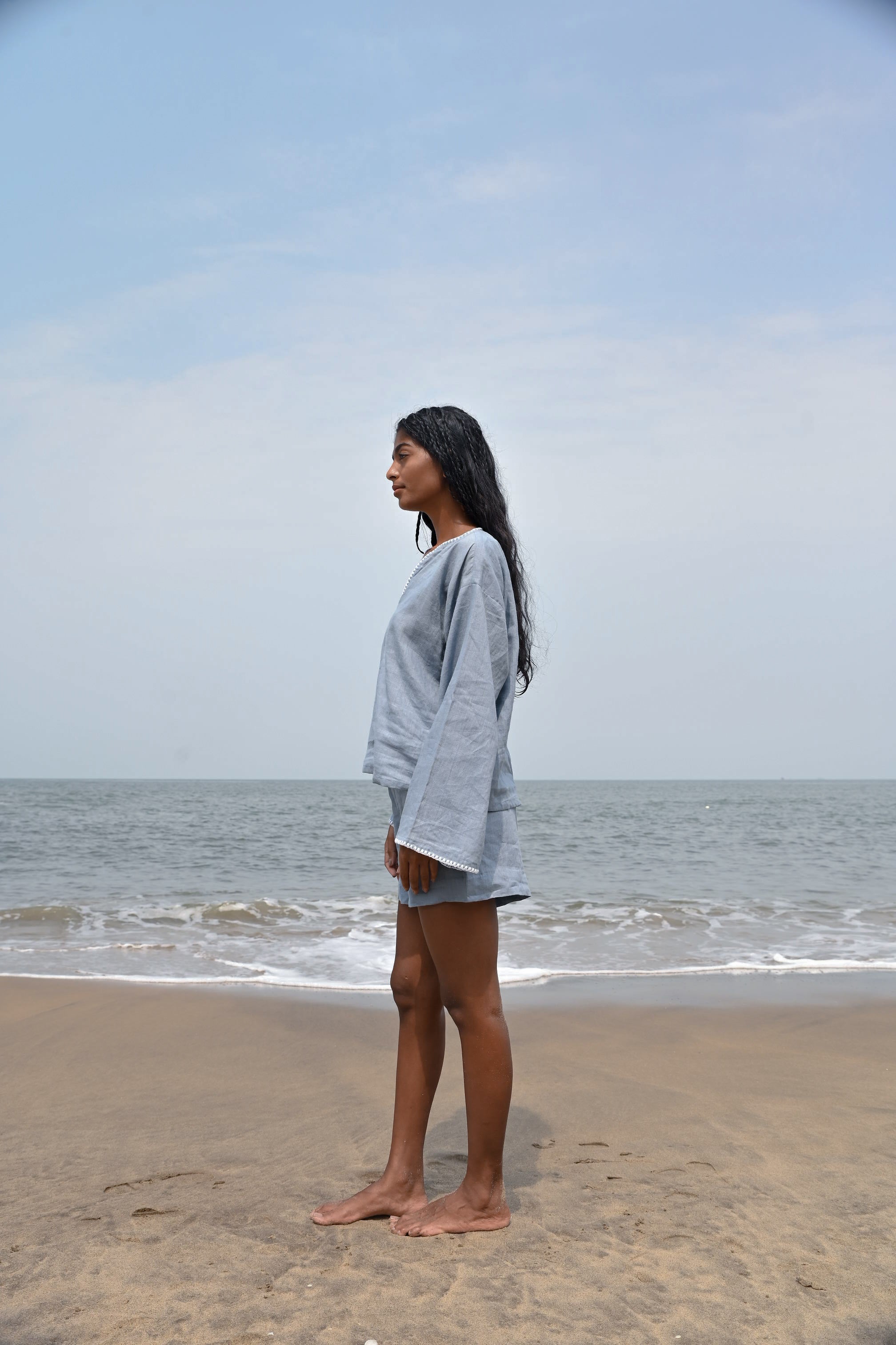 Arlo Long Sleeves Top - Blue