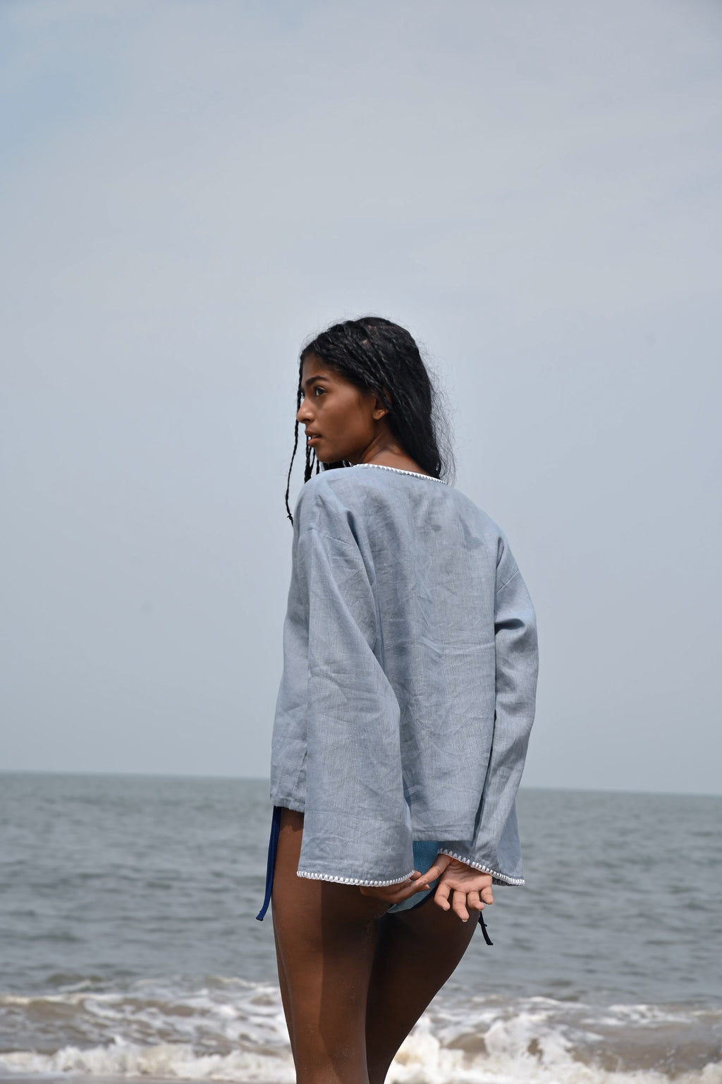 Arlo Long Sleeves Top - Blue