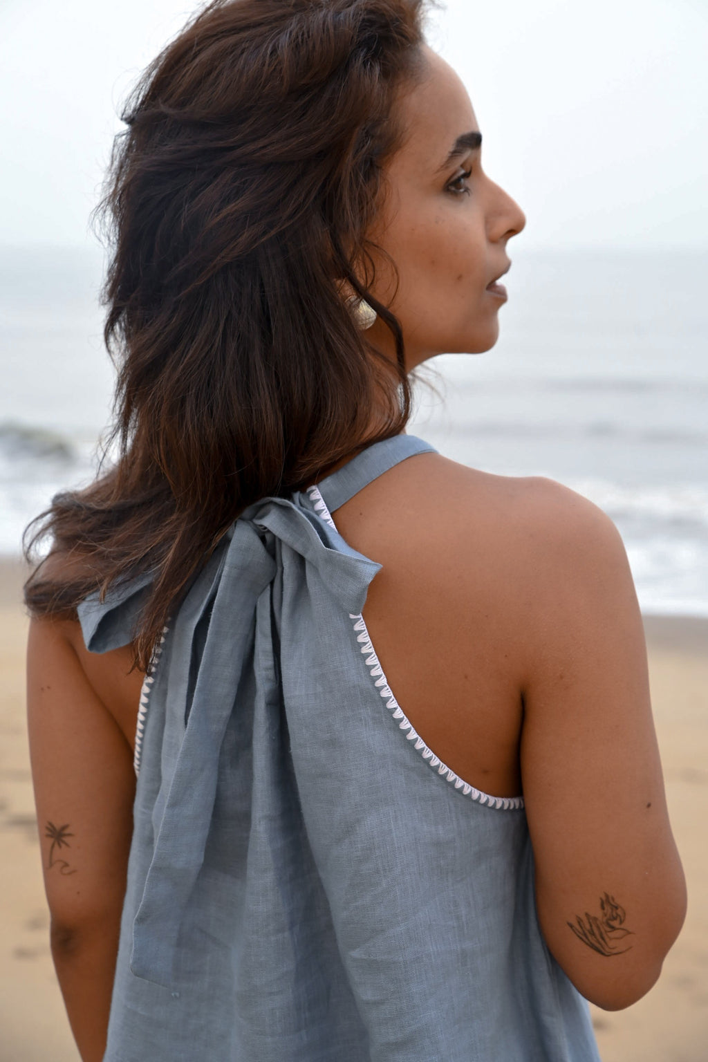 Noir Halter Top - Blue