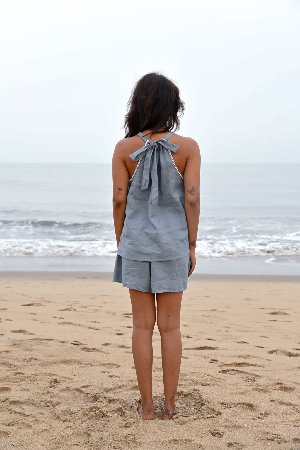 Odessa Elasticated Shorts - Blue