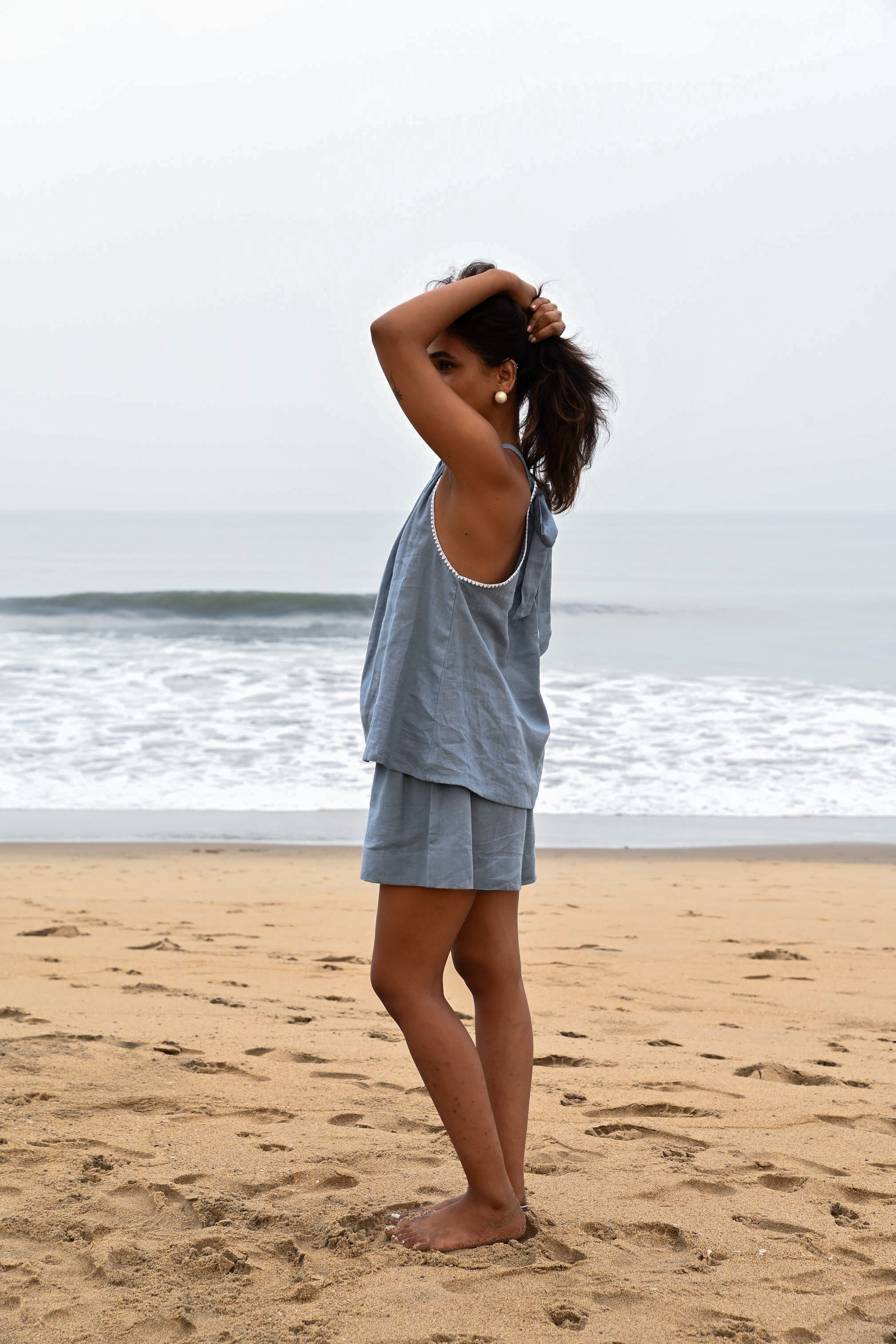 Noir Halter Top - Blue