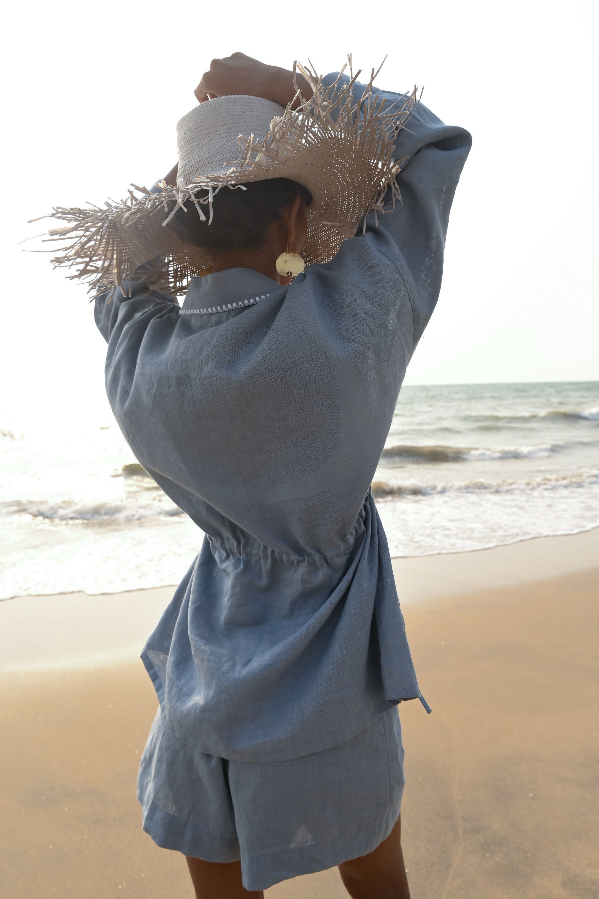 Jade String Shirt - Blue