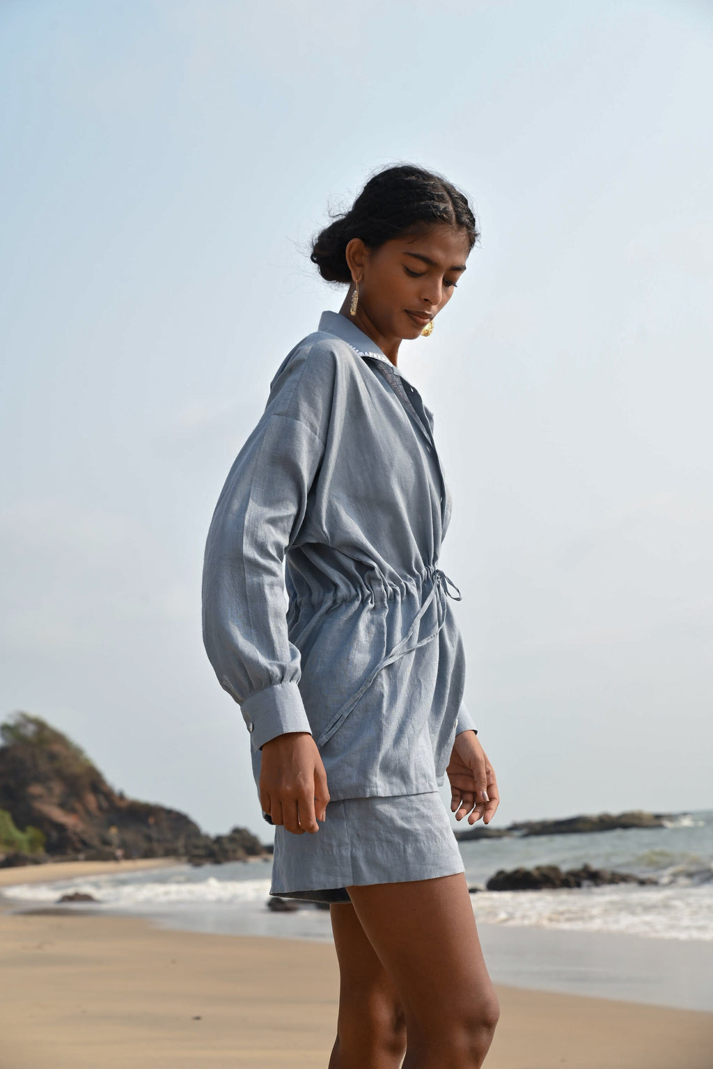 Jade String Shirt - Blue