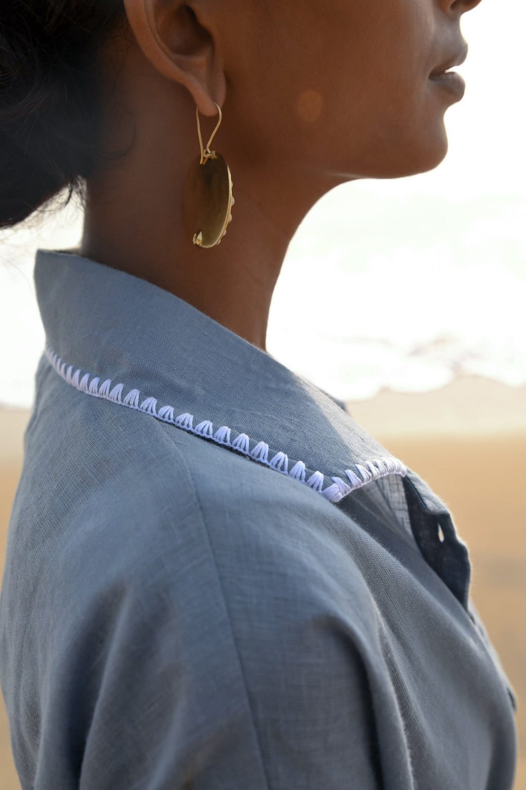 Jade String Shirt - Blue