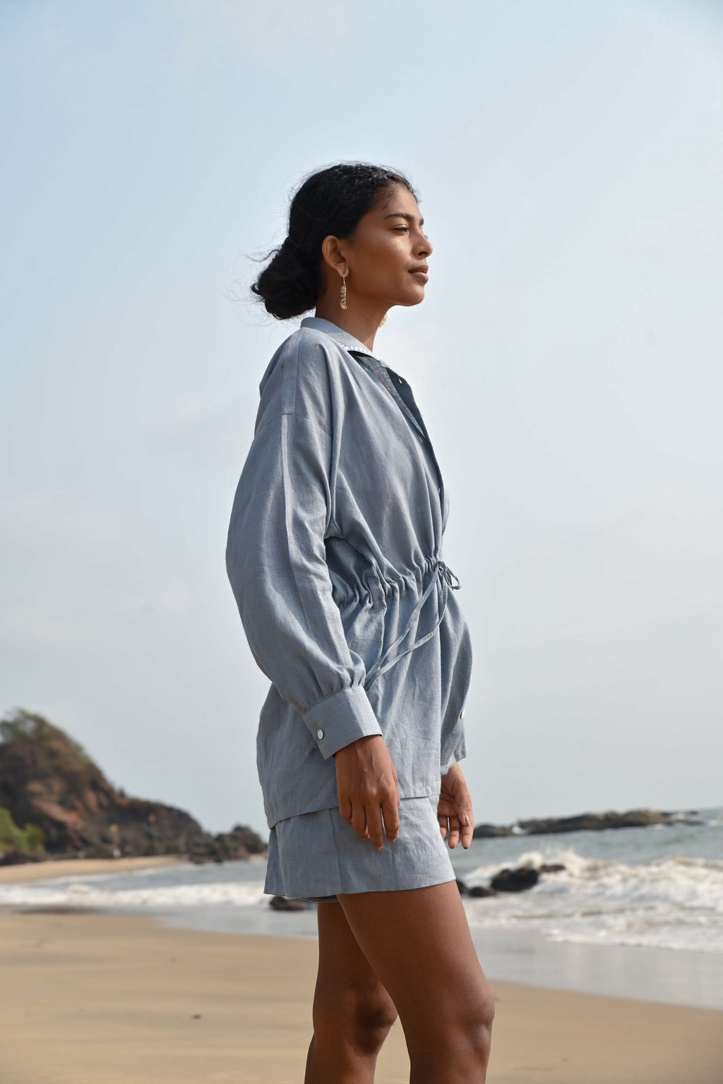 Jade String Shirt - Blue