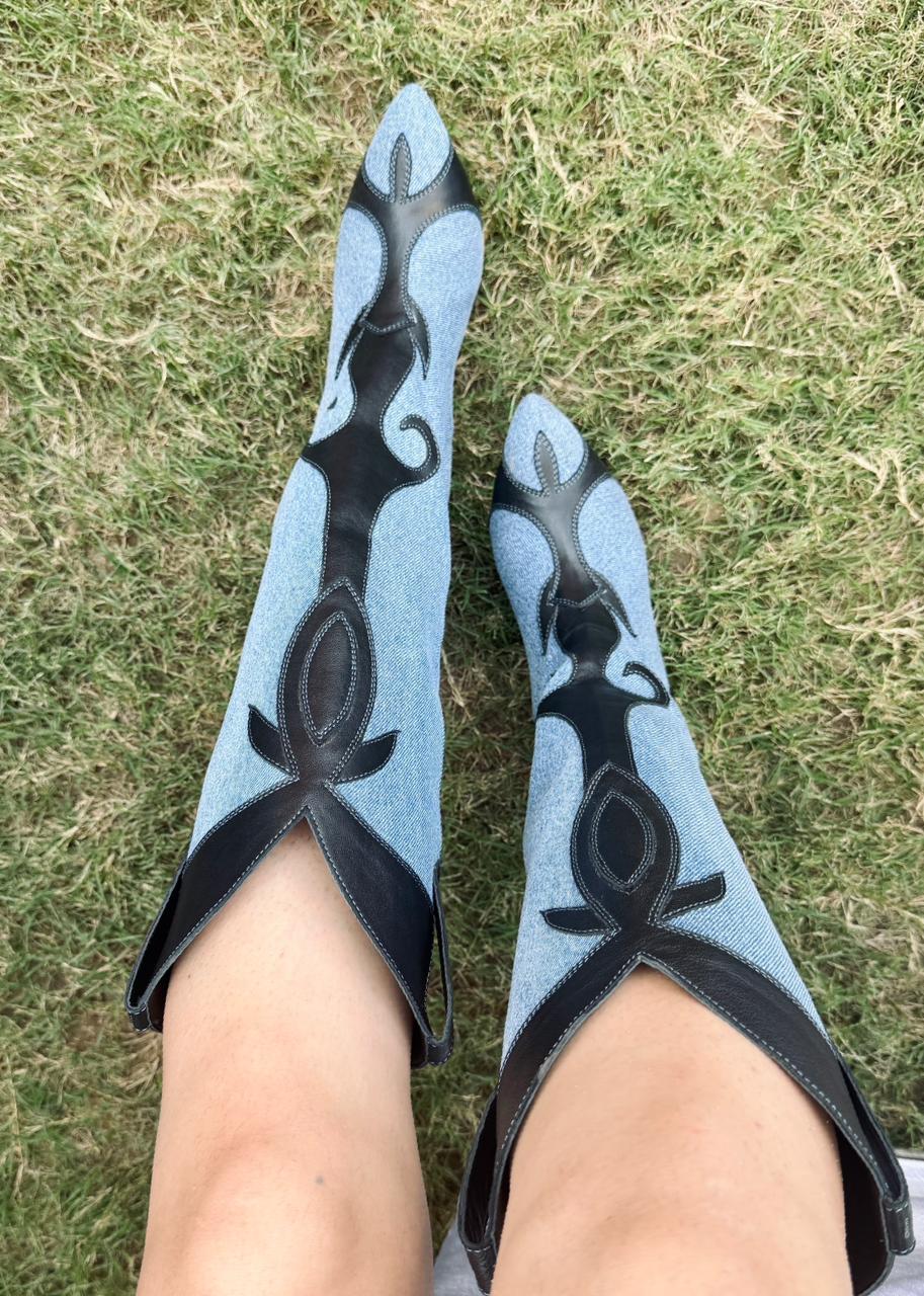 Rodeo Denim Boots Blue