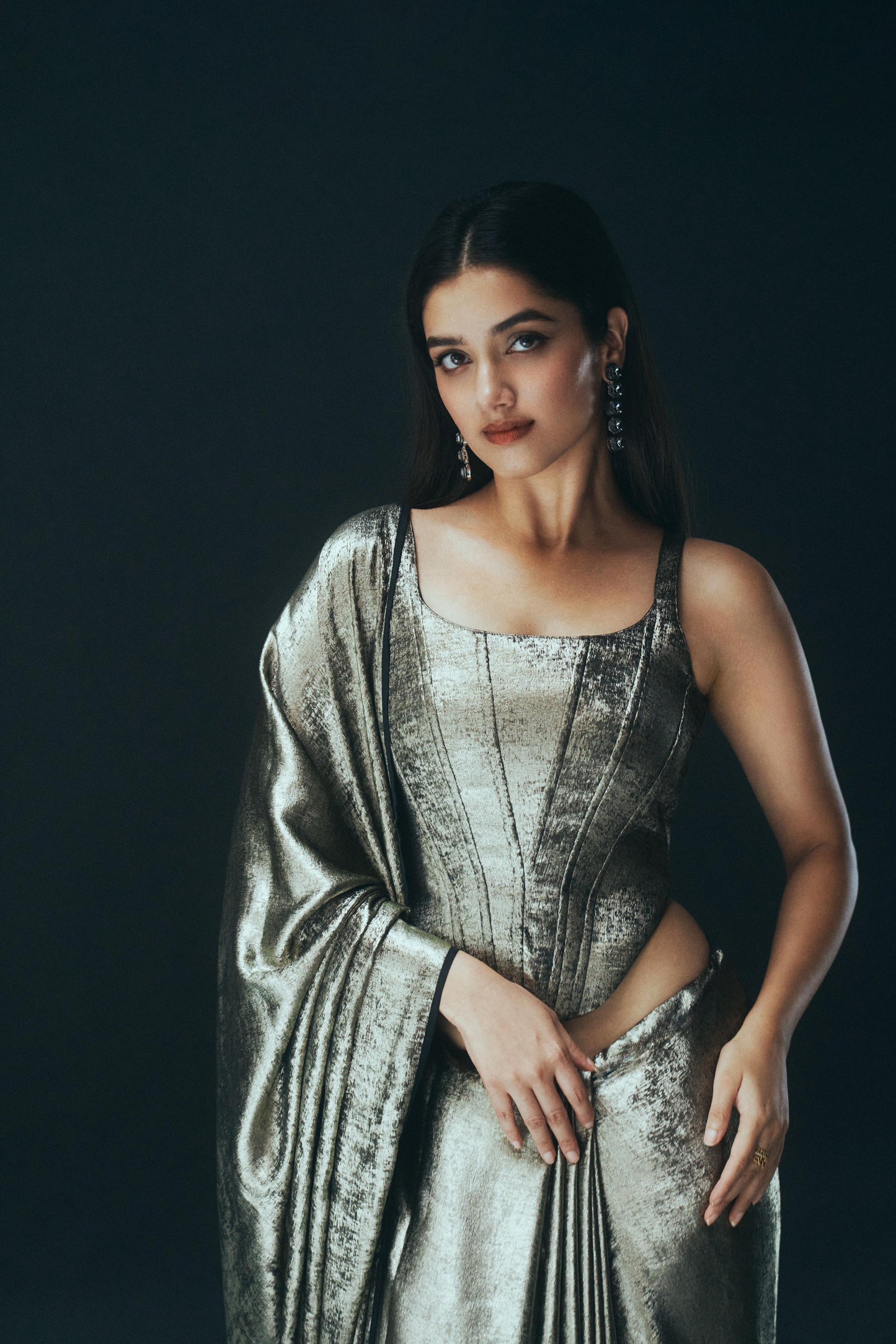 ANTIQUE GOLD SHIMMER SAREE