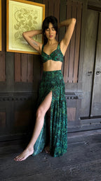 Balconette Underwired Bikini Top - Emerald Jungle