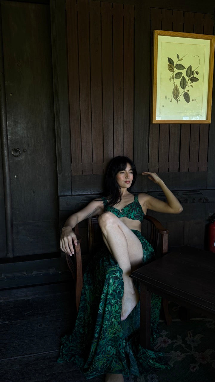 Balconette Underwired Bikini Top - Emerald Jungle