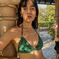 Triangle Bikini Top with Fixed Cups - Emerald Jungle