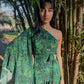 One Shoulder Top - Emerald Jungle