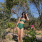 High Waist Bikini Bottom - Emerald Jungle