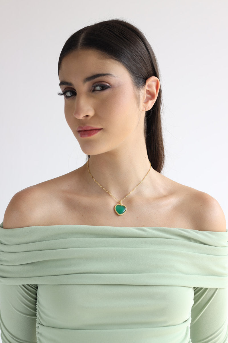 heart pendant, only pendant, heart jewellery, silver pendant, stone pendant, silver jewellery, minimal jewellery, designer jewellery, modern jewellery, 18k golf plated jewellery