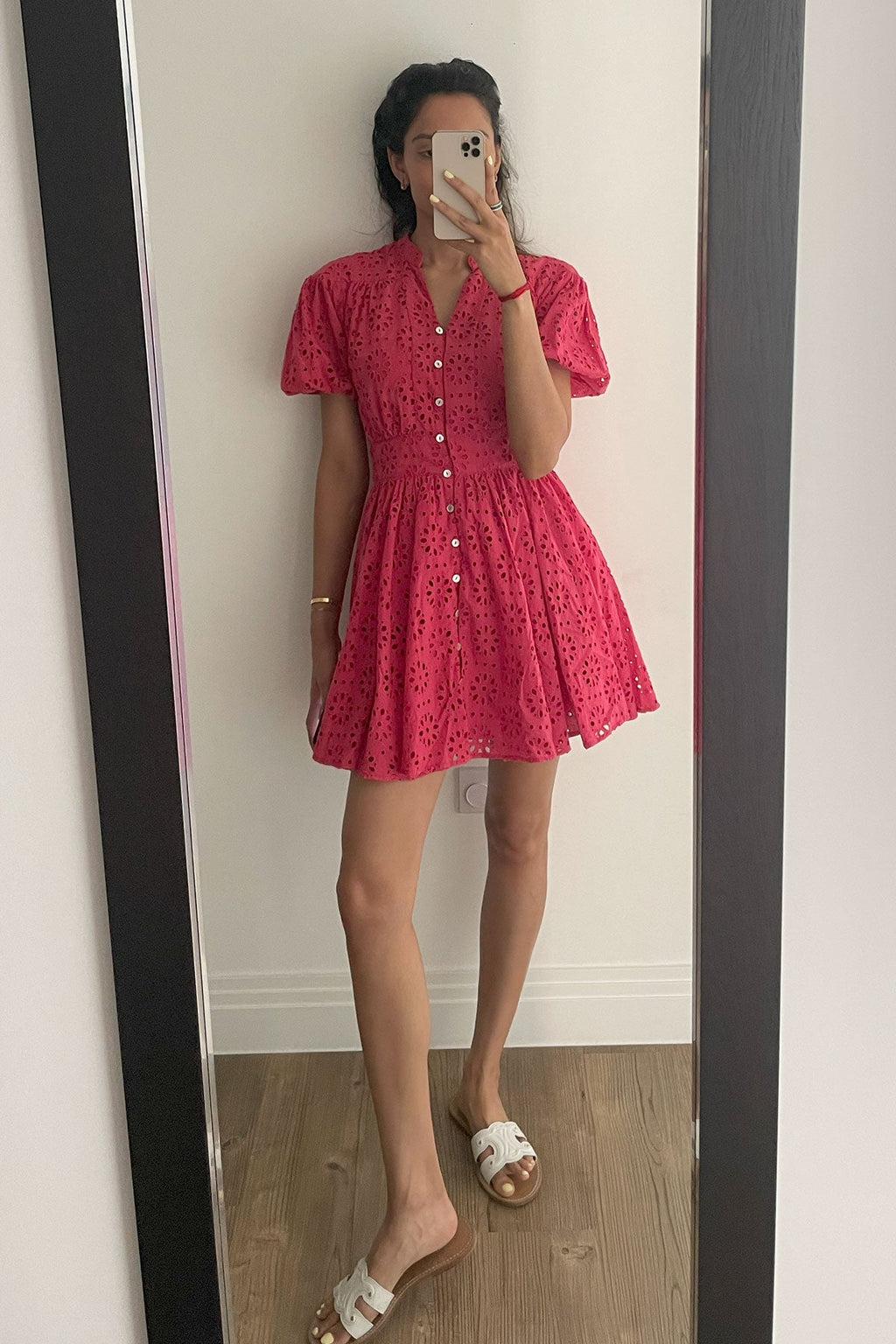 Marah Schiffli Mini Dress