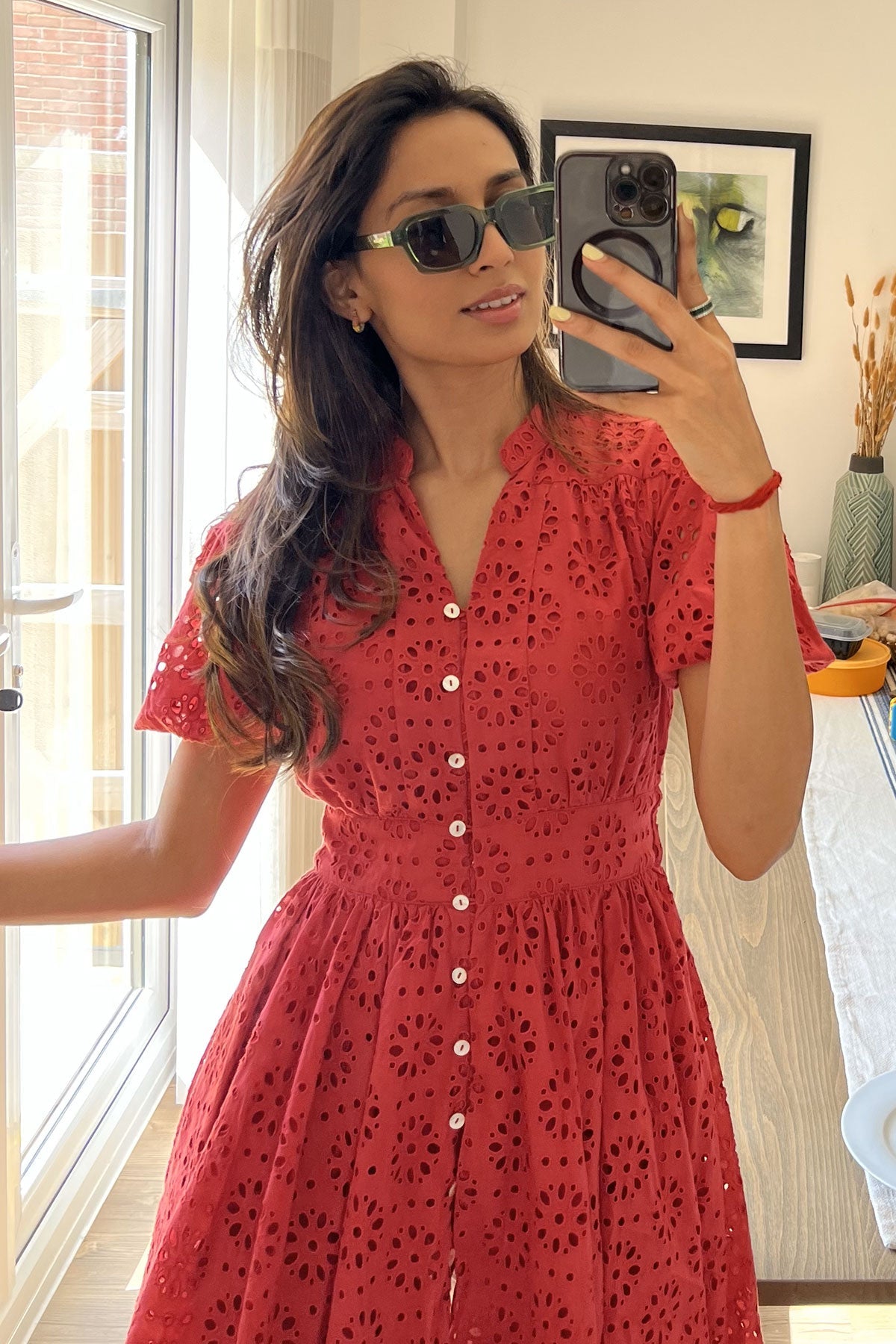 Marah Schiffli Mini Dress