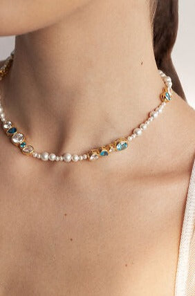 pearl necklace, minimal jewellery, silver jewellery, blue stone necklace, designer jewellery, MODERN JEWELLERY, pearl jewellery, pearl ring, silver jewellery, modern jewellery, minimal jewellery, 925 silver jewellery.