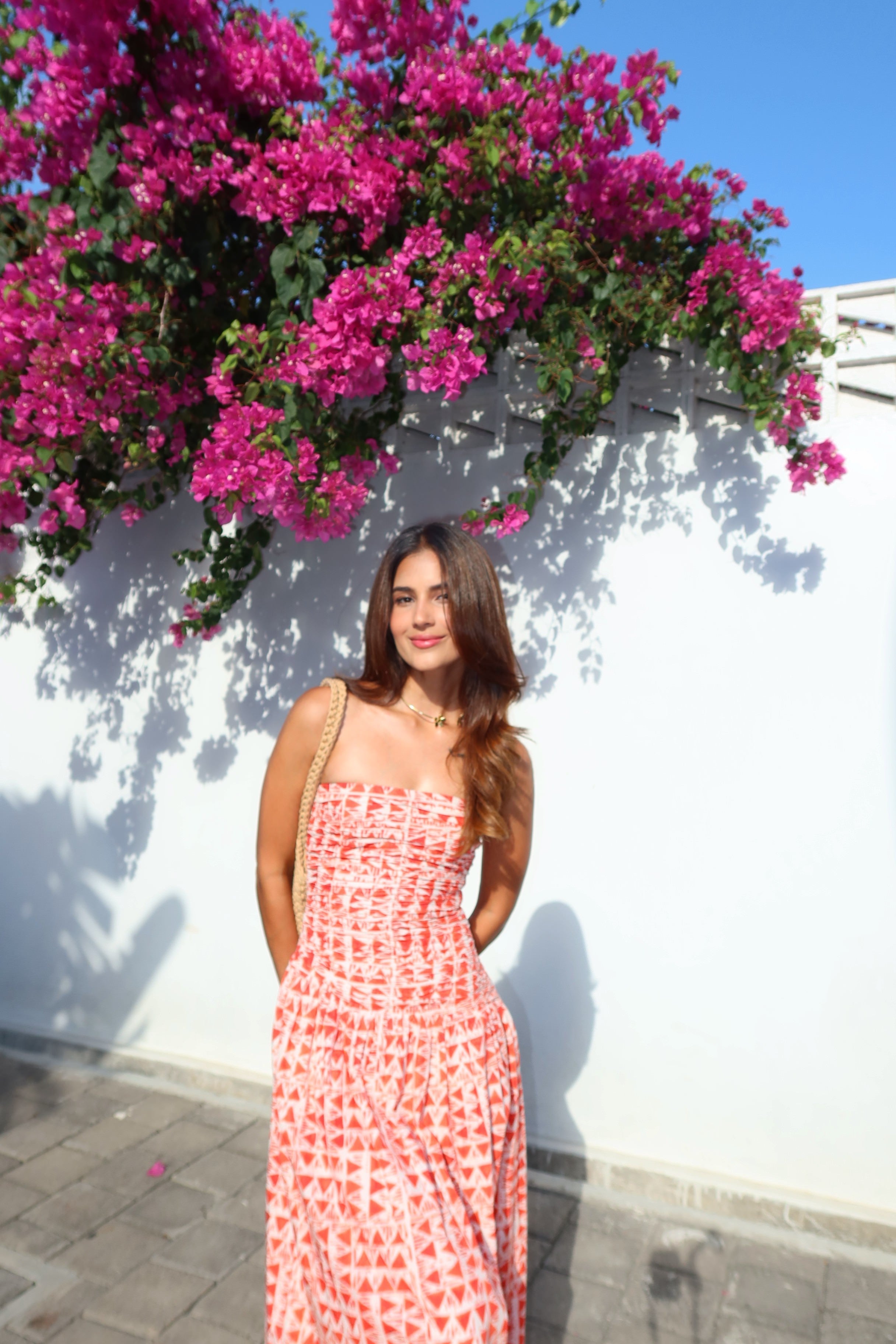 Anshika Verma in Amalfi Midi Dress