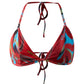 Cayenne Wave Triangle Bikini Top with Wrap Around String