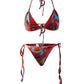 Cayenne Wave Triangle Bikini Top With String Bikini Bottoms