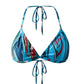 Cosmic Wave Triangle Bikini Top with Wrap Around String