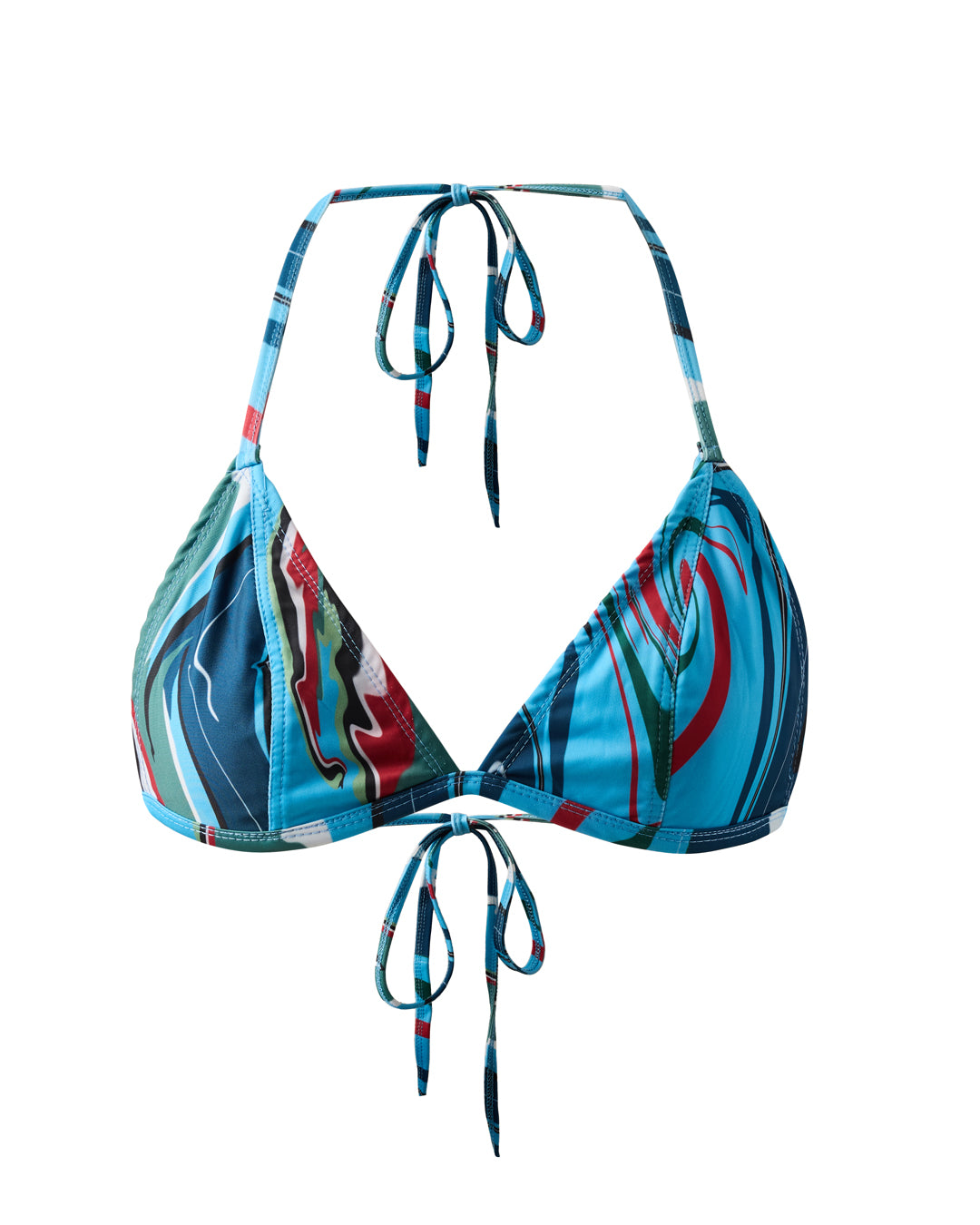 Cosmic Wave Triangle Bikini Top with Wrap Around String
