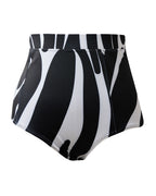 High Waist and High Coverage Bikini Bottom - Noir Wave