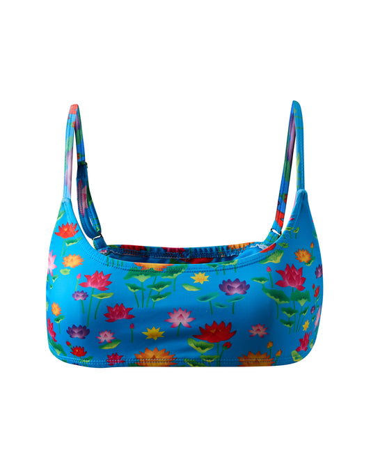 Bandeau Bikini Top - Lotus Pond